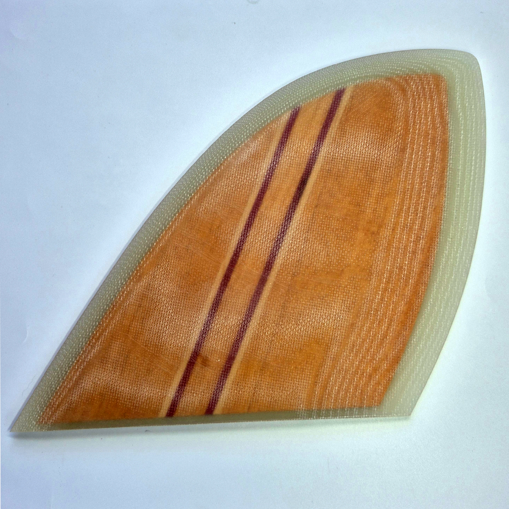 Rainbow Fin Co Skeg 8.5 Wood Glass On