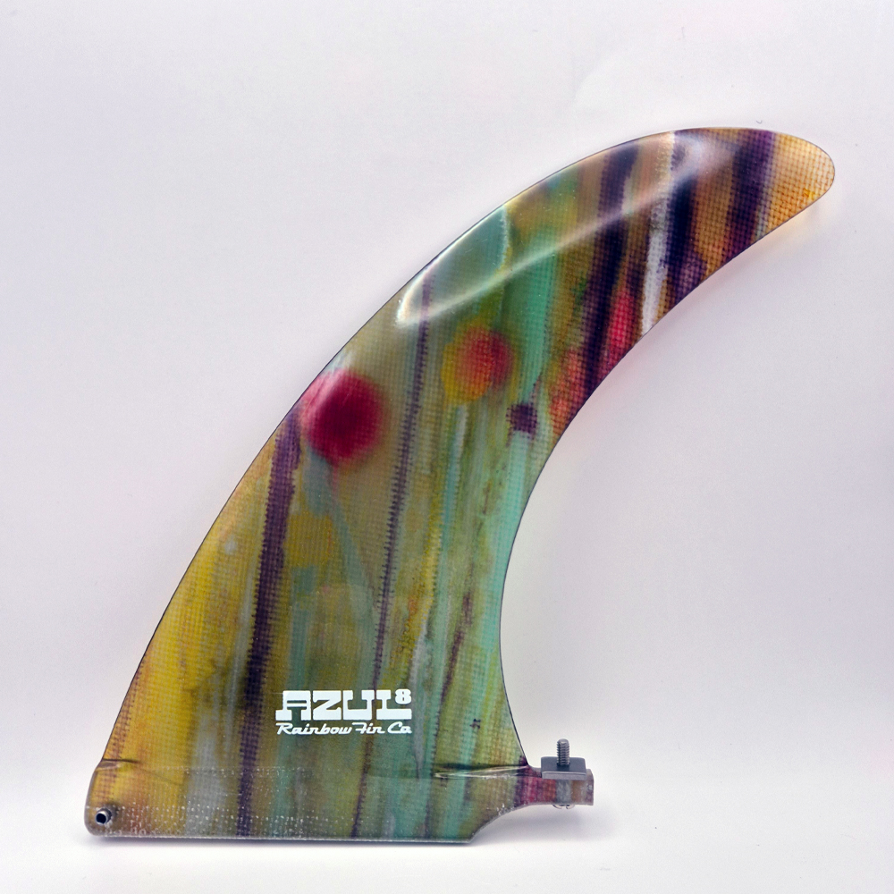 Rainbow Fin Co Azul 8.0 Green Purple Resin Drag
